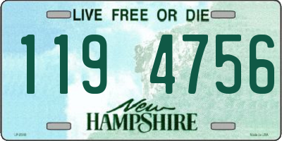 NH license plate 1194756