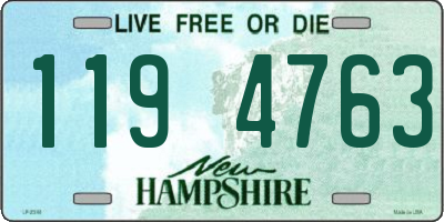NH license plate 1194763