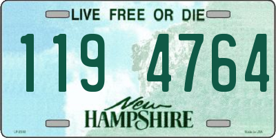 NH license plate 1194764