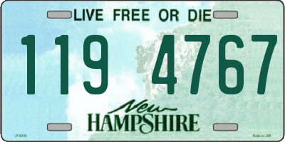 NH license plate 1194767