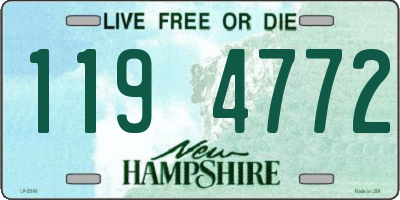 NH license plate 1194772