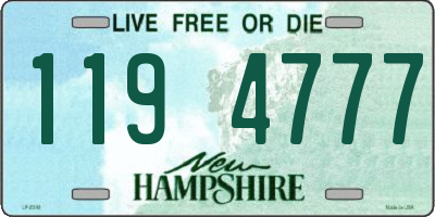 NH license plate 1194777