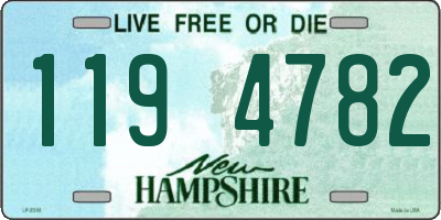 NH license plate 1194782