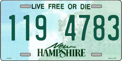 NH license plate 1194783