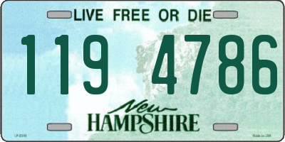 NH license plate 1194786