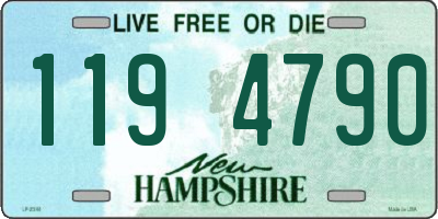 NH license plate 1194790