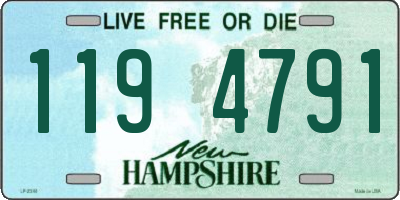 NH license plate 1194791
