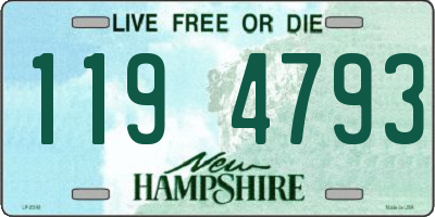 NH license plate 1194793