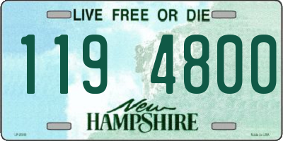 NH license plate 1194800