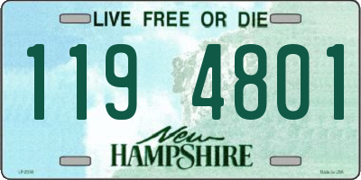 NH license plate 1194801