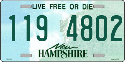 NH license plate 1194802