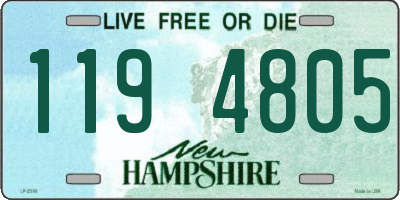 NH license plate 1194805