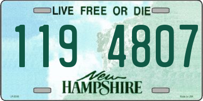 NH license plate 1194807