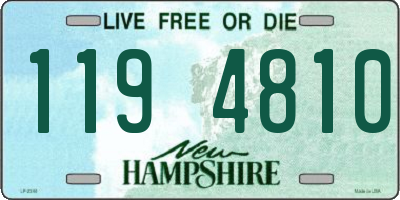NH license plate 1194810