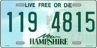 NH license plate 1194815