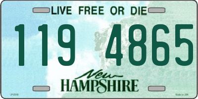 NH license plate 1194865