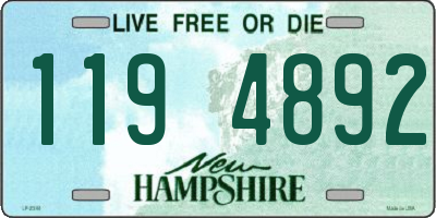 NH license plate 1194892