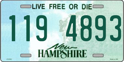 NH license plate 1194893
