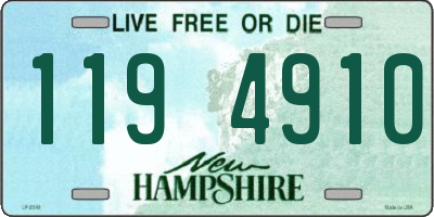 NH license plate 1194910