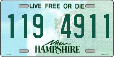 NH license plate 1194911