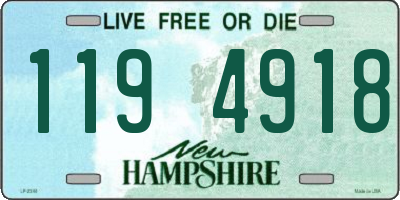 NH license plate 1194918