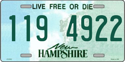 NH license plate 1194922