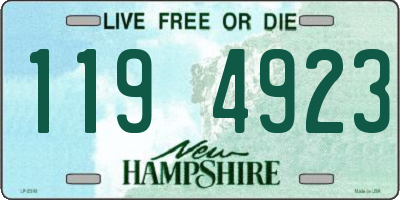 NH license plate 1194923