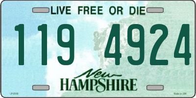 NH license plate 1194924
