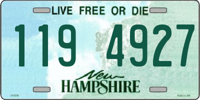 NH license plate 1194927