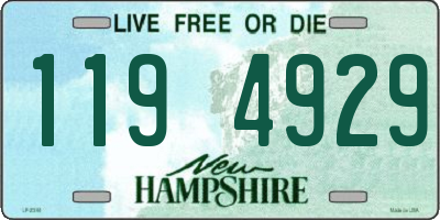 NH license plate 1194929