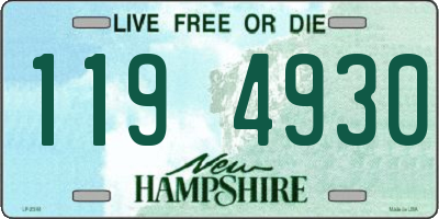 NH license plate 1194930