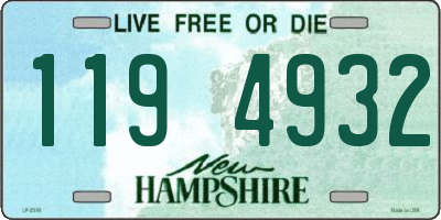 NH license plate 1194932