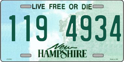 NH license plate 1194934