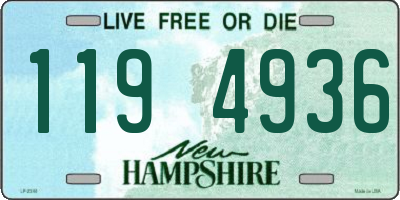 NH license plate 1194936