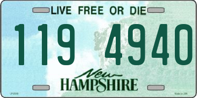 NH license plate 1194940