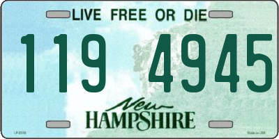 NH license plate 1194945