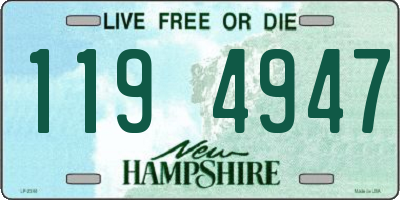 NH license plate 1194947