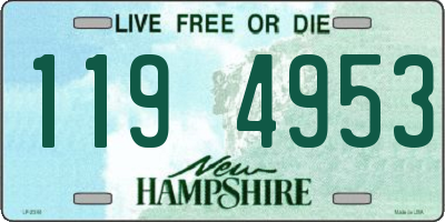 NH license plate 1194953