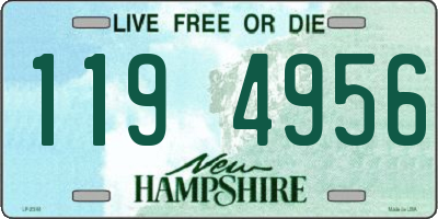 NH license plate 1194956