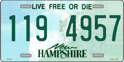 NH license plate 1194957