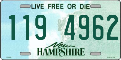 NH license plate 1194962