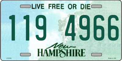 NH license plate 1194966