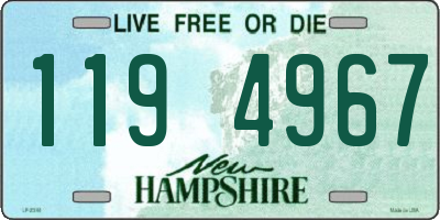 NH license plate 1194967