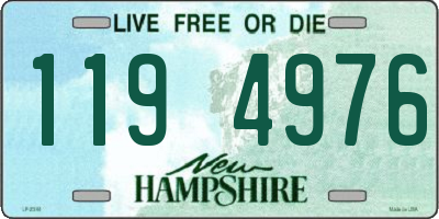 NH license plate 1194976
