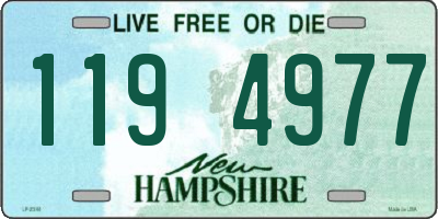NH license plate 1194977