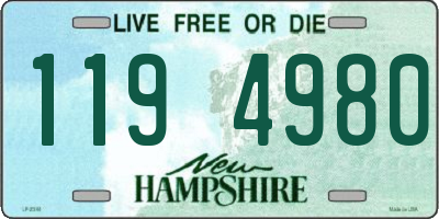 NH license plate 1194980