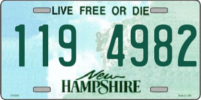 NH license plate 1194982