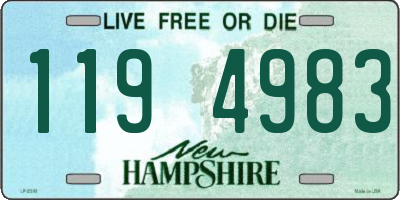 NH license plate 1194983