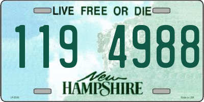 NH license plate 1194988