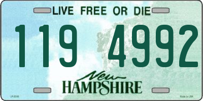NH license plate 1194992
